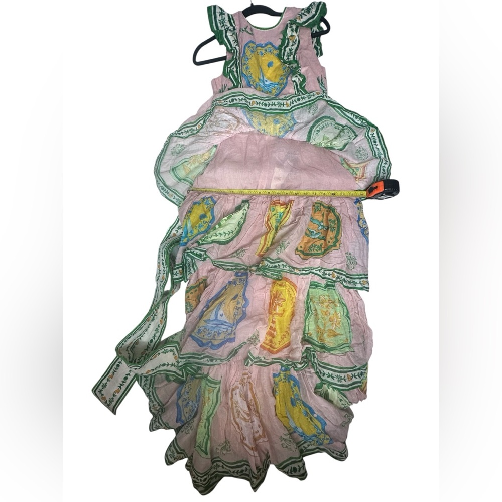NWT Anthropologie x Alemais Porcelain Frilled Tiered European Flax Midi Dress 4 - Picture 12 of 12